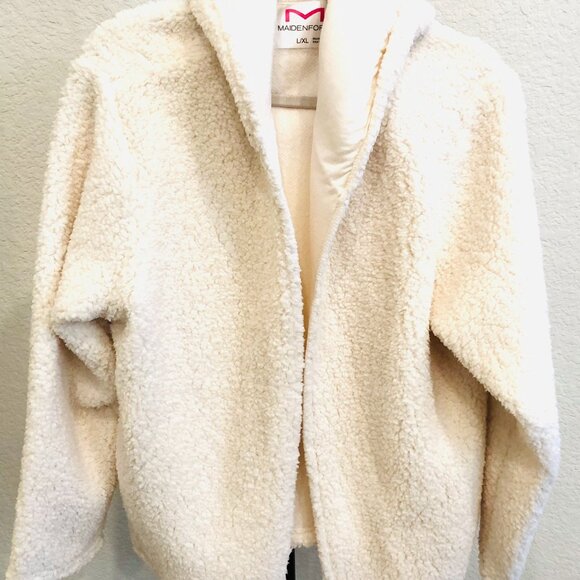 Maidenform Comfy Cozy Teddy Faux Fur Hooded Jacket - Picture 3 of 6